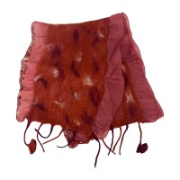 Red Maroon Vantage Felted Scarf